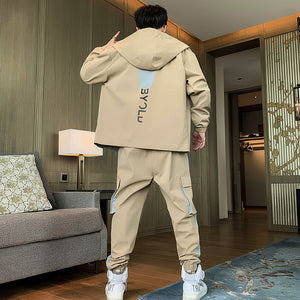 Fashion Men Clothing Jogging Suit Casual Tracksuit 2 Pcs Set Jackets and Pants