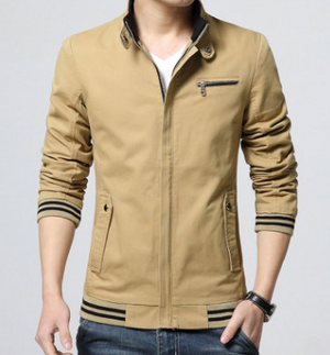 Brand New Spring Autumn Men Casual Jacket Coat Men's Fashion Washed Pure Cotton Brand-Clothing Jackets Male Coats