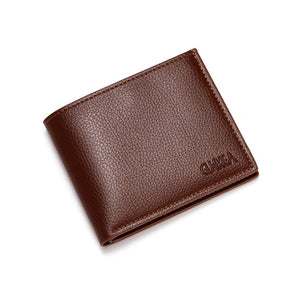 Men's Business Leather Wallet Short Slim Men's Wallet Money Credit Card