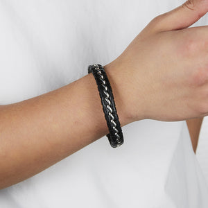 Men's leather bracelet