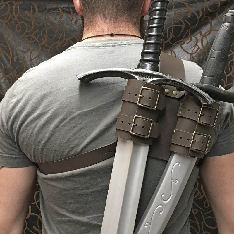 Sword Set Outdoor Fencing Double Scabbard Strap