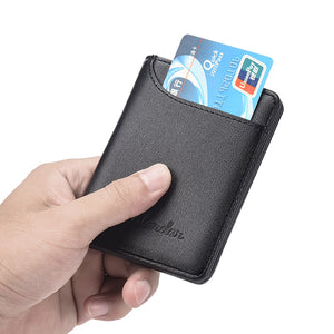 Ultra-thin Men's Vertical Mini Wallet Driver's License Bag