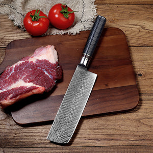 Damascus steel resin handle knife