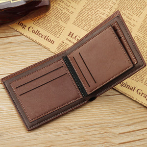 Men's Wallet Short Wallet Glossy Wallet