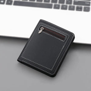 Fashion Personality Vertical Zippered Wallet For Men