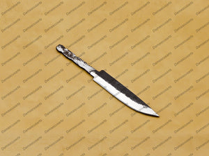 hunting Nicker Bowie knife blade knife blank one piece of steel hand forged. (High Quality Steel Blade Stainless,)
