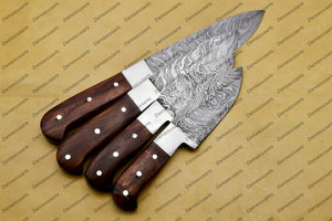 Damascus Chef Knife Set Best Gift Vintage Knife Forged Steel Knife Perfect Gift Handcrafted Kitchen Assortment Handle made with Koa Wood