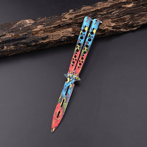 Game Double-pointed Butterfly Folding Knife Tool