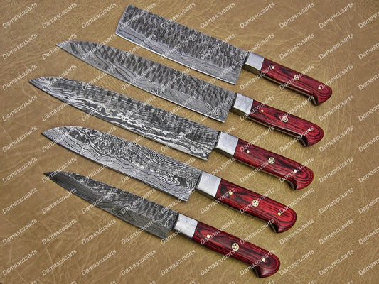 Personalized Custom Handmade High-Quality Chef Knives Chef Set Wedding Gift Christmas Gift Housewarming New Year Gift with Leather Sheath