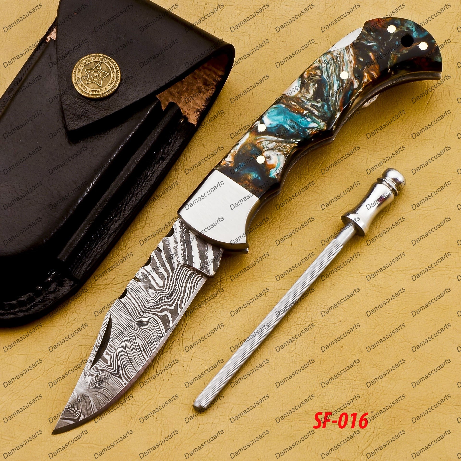 Personalized Custom Handmade Damascus Knife Custom Pocket Fold Knife Groomsmen Gifts Anniversary Gift Authentic Damascus Steel Blade Gift for Him Sf-016