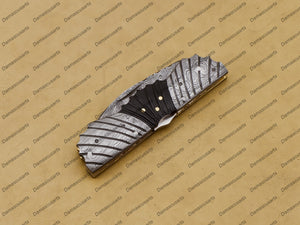 Personalized Custom Handmade Komodo Dragon 8″ Long 3″blade” Damascus Pocket Knife Handmade Damascus Pocket Folding Knife Hand Made Word Class Knives with Leather Sheath