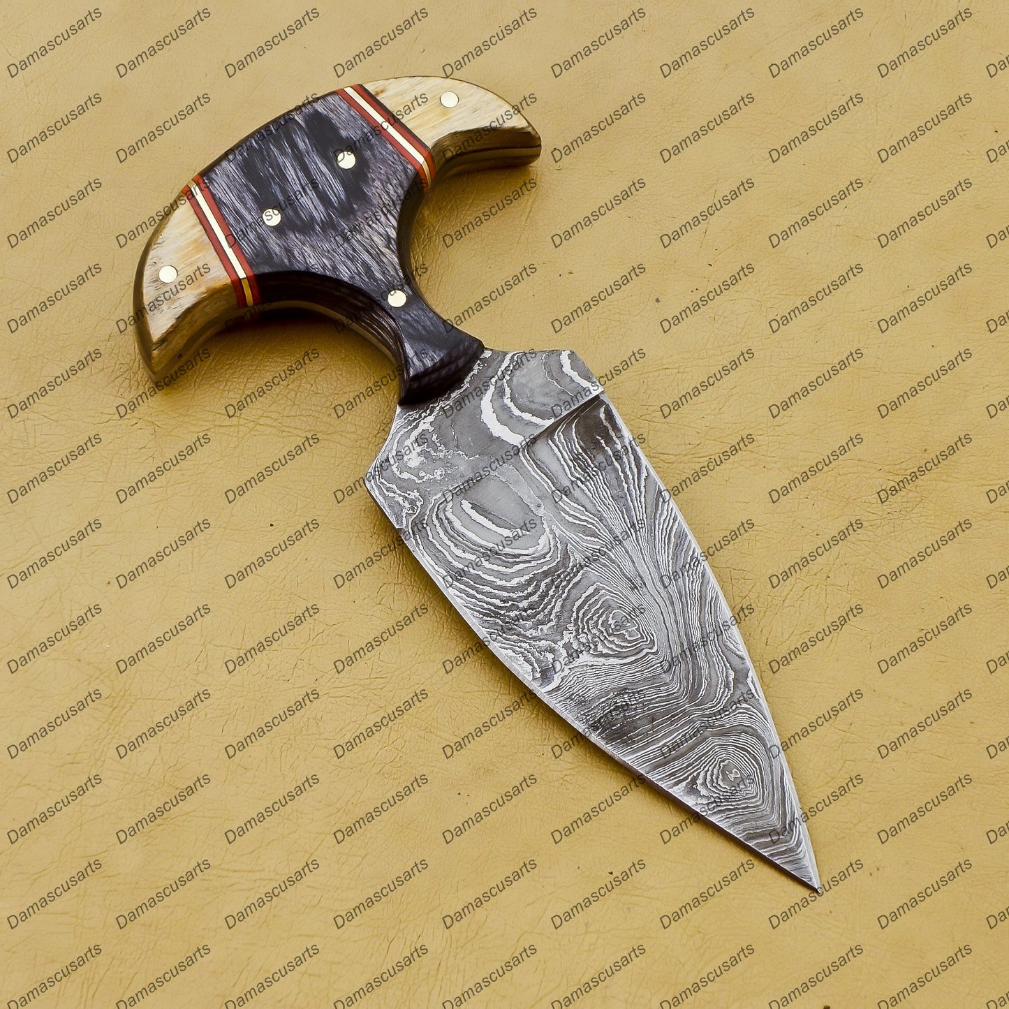 Personalized Custom Handmade Dagger Hunting Knife Handmade Damascus Boot Throwing Kunai Knife Fixed Blade Hand Forged Knife Leather Sheath Gift for Him