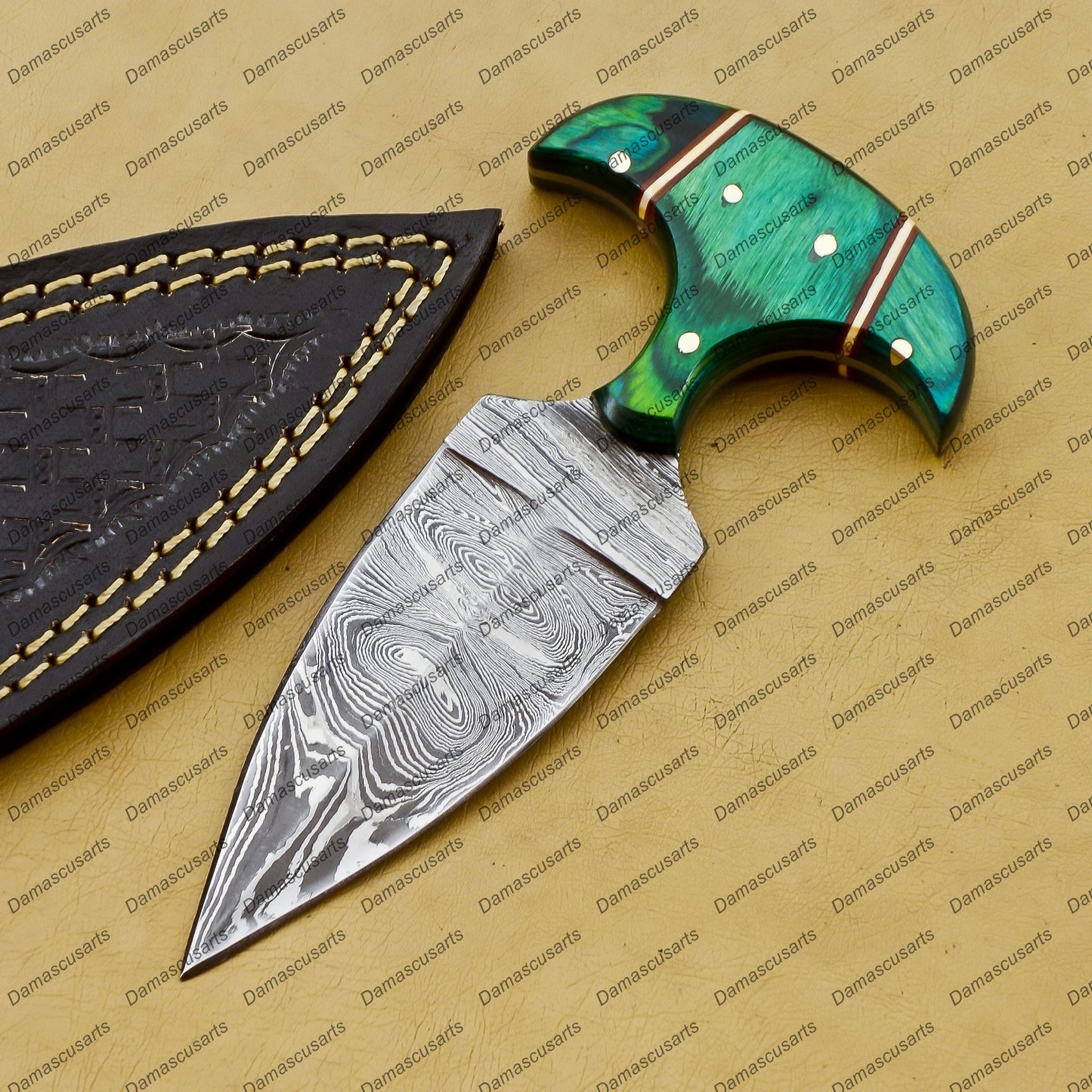 Personalized Custom Handmade Dagger Hunting Knife Handmade Damascus Boot Throwing Kunai Knife Fixed Blade Hand Forged Knife Leather Sheath Gift for Him