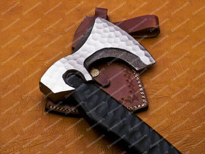 Personalized Custom Corban Steel Tomahawk Axe Viking Hunting CAMPING AXE AXE Battle W Beautiful Design of Wood Handle Leather Sheath